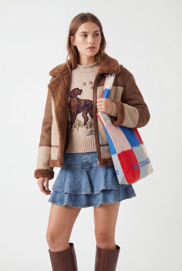 Nordic Style Floral Tote Bag – Large Canvas Shopper