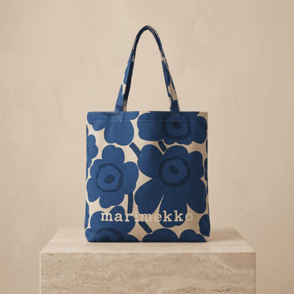 Marimekko Kioski Unikko Canvas Tote Bag - Oversized Iconic Floral Print