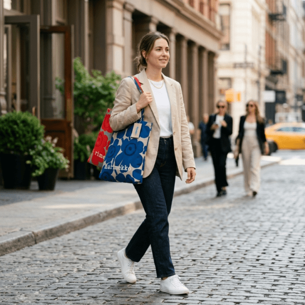 Marimekko Kioski Unikko Canvas Tote Bag - Oversized Iconic Floral Print