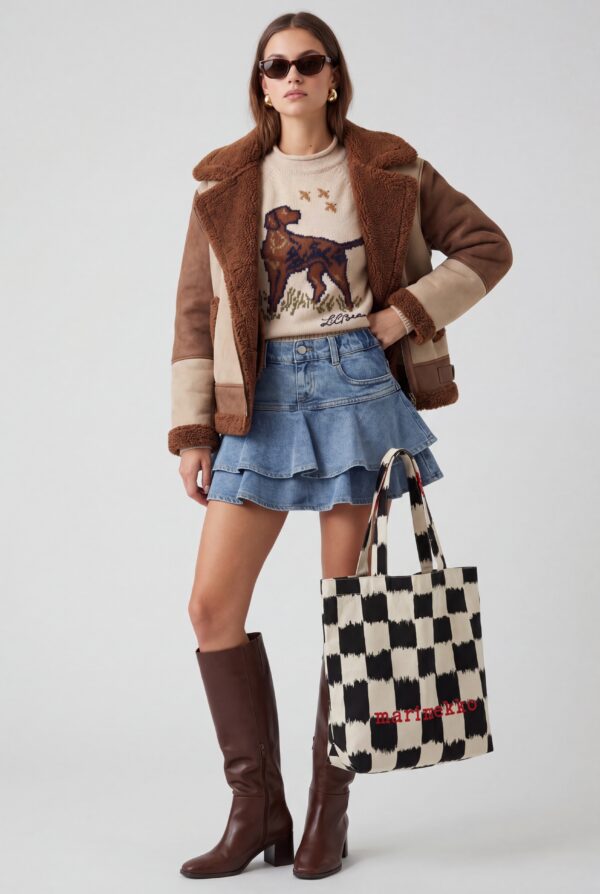 Nordic Style Floral Tote Bag – Large Canvas Shopper