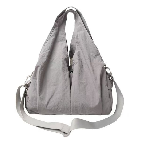 Minimalist Ruched Nylon Multi-Pocket Daily Shoulder Bag