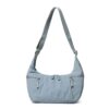 Ultra-Lightweight Nylon Crescent Shoulder Bag | Multi-Pocket Crossbody Hobo Bag (0.21kg)