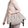 Multifunctional Yoga Mat Tote Bag with Ruched Shoulder Strap & Bottle Pocket – Lightweight Athleisure Travel Gym Bag