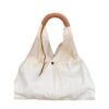 Large Capacity Slouchy Canvas Beach Bag with Woven Rope Strap