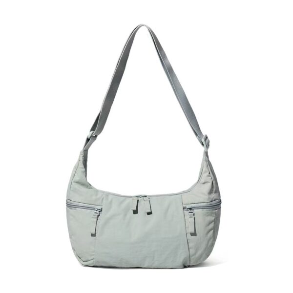 Ultra-Lightweight Nylon Crescent Shoulder Bag | Multi-Pocket Crossbody Hobo Bag (0.21kg)