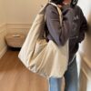 Oversized Slouchy Nylon Hobo Bag | Lightweight Large Capacity Shoulder Bag with Zipper Pockets