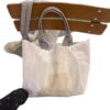 Reversible 2-in-1 Striped Canvas Tote Bag | Large Capacity Dual-Style Shoulder Bag