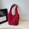 Ultra-Light Everyday Canvas Shoulder Bag | Casual Multi-Pocket Tote with Cute Bear Charm
