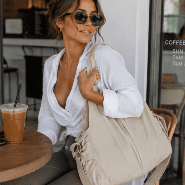 Minimalist Ruched Nylon Multi-Pocket Daily Shoulder Bag