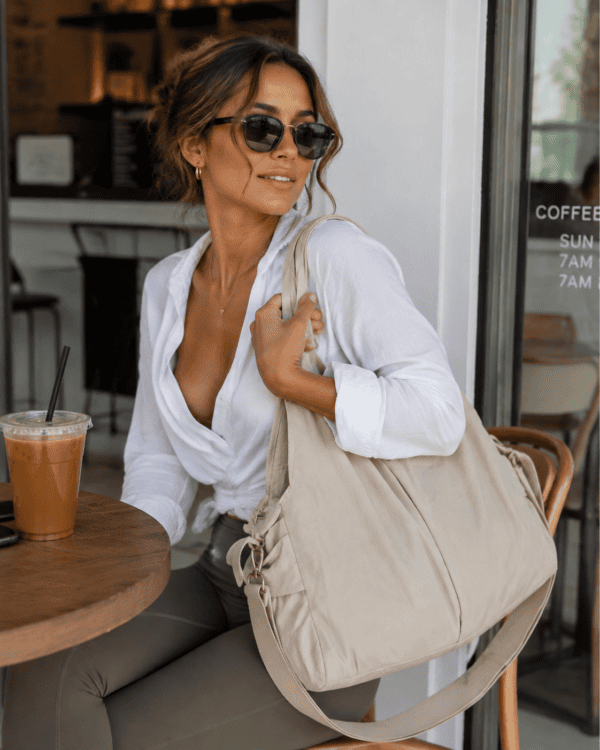 Minimalist Ruched Nylon Multi-Pocket Daily Shoulder Bag