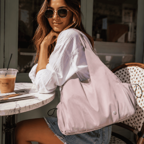 Minimalist Slouchy Hobo Bag | Soft Aesthetic Nylon/Canvas Travel & Work Tote Bag for Women