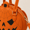 Halloween Pumpkin & Spider Web Mini Crossbody Purse