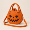 Halloween Pumpkin & Spider Web Mini Crossbody Purse