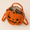 Halloween Pumpkin & Spider Web Mini Crossbody Purse