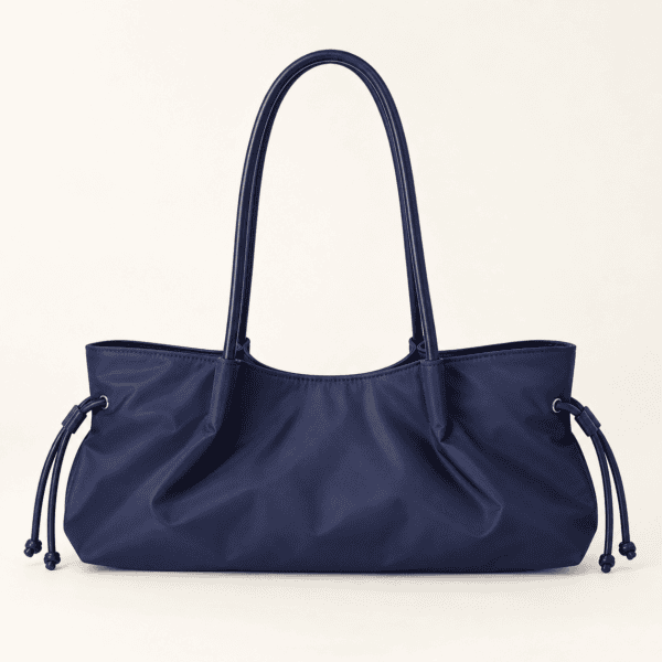 Minimalist Ruched East-West Tote | Cleancarry
