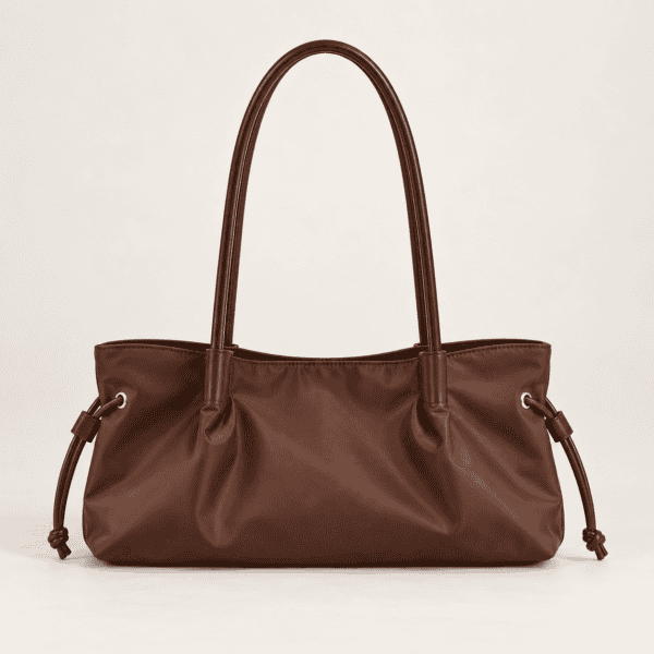 Minimalist Ruched East-West Tote | Cleancarry