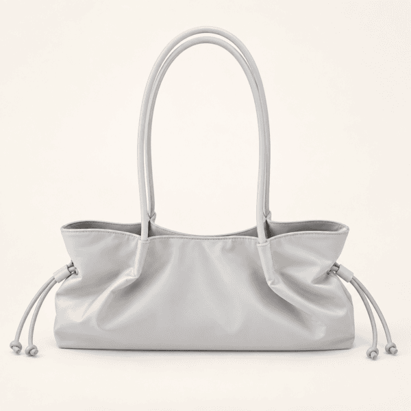 Minimalist Ruched East-West Tote | Cleancarry