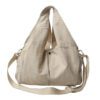 Minimalist Ruched Nylon Multi-Pocket Daily Shoulder Bag