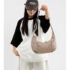 Ultra-Lightweight Nylon Crescent Shoulder Bag | Multi-Pocket Crossbody Hobo Bag (0.21kg)