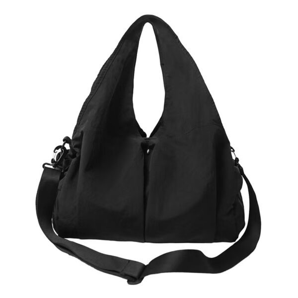 Minimalist Ruched Nylon Multi-Pocket Daily Shoulder Bag