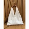 Large Capacity Slouchy Canvas Beach Bag with Woven Rope Strap