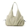 Minimalist Slouchy Hobo Bag | Soft Aesthetic Nylon/Canvas Travel & Work Tote Bag for Women
