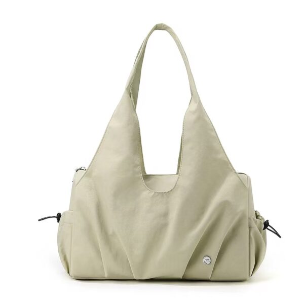 Minimalist Slouchy Hobo Bag | Soft Aesthetic Nylon/Canvas Travel & Work Tote Bag for Women