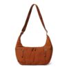 Ultra-Lightweight Nylon Crescent Shoulder Bag | Multi-Pocket Crossbody Hobo Bag (0.21kg)