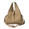 Minimalist Ruched Nylon Multi-Pocket Daily Shoulder Bag