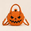 Halloween Pumpkin & Spider Web Mini Crossbody Purse