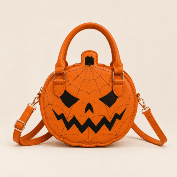 ChatGPT Image 2026年9月6日 12_03_10 (1) Halloween Pumpkin & Spider Web Mini Crossbody Purse